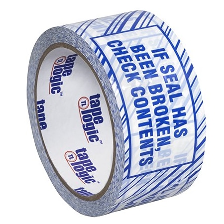 24Pcs Stop Sign Sealing Tape Pre-Printed IF Seal Is Broken Check Contents Before Accepting Heavy Duty Packing Tape 2 Inch X 110 Yards